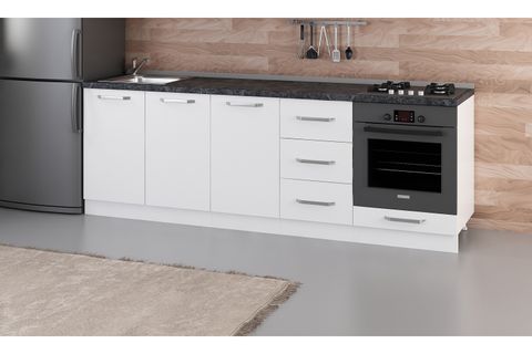 MİNAR 240 CM MUTFAK DOLABI BEYAZ 240-B4-ALT MODÜL