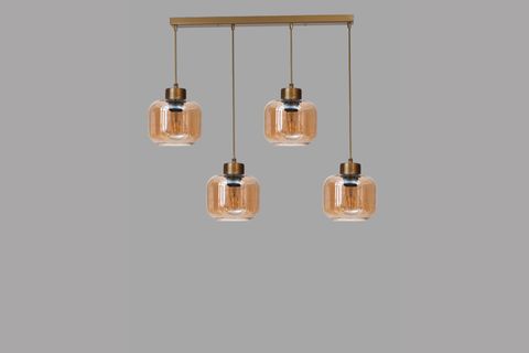 PARLA DÖRTLÜ SIRALI ESKİTME BAL CAMLI SARKIT