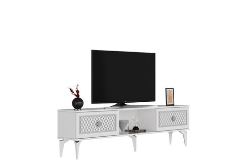 HERRY 2 KAPAKLI TV SEHPASI ALT MODÜL, BEYAZ GÜMÜŞ