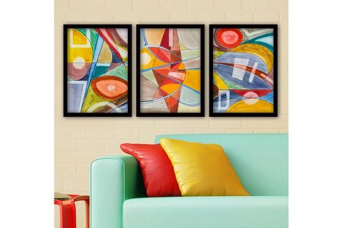 TABLO CENTER ÜÇLÜ TABLO SETİ, SİYAH ÇERÇEVE, 35X45, 3SC22