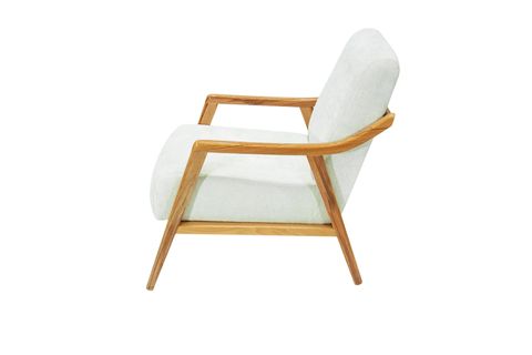 ZEM FAVELA AHŞAP AYAKLI BERJER, BEYAZ