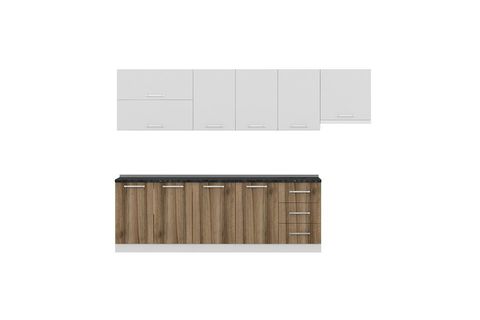 MİNAR BADE 300 CM MUTFAK DOLABI BEYAZ DORE 300-D8