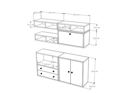 BK ÇOK AMAÇLI DOLAP, 2 ÇEKMECE 2 KAPAKLI, MST
