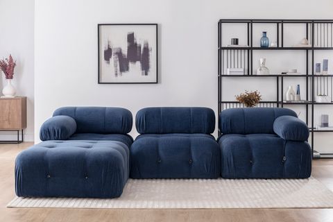 NEW BUBBLE MODULAR CORNER SOFA, NAVY, UK