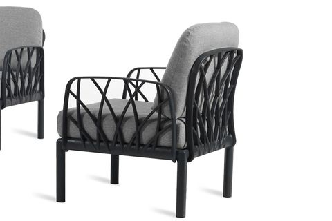 GARDA MODÜLER SOFA ÜÇLÜ SET BAHÇE OTURMA GRUBU, ANTRASİT