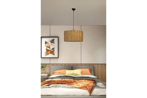BAMBU 07 ABAJURLU TEKLİ SARKIT AVİZE