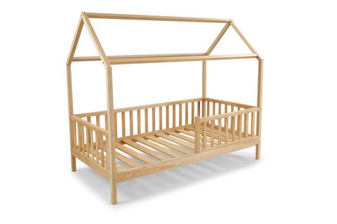 NATURKİDZ PINE MONTESSORI ÇATILI KARYOLA, ÇAM, 90X190