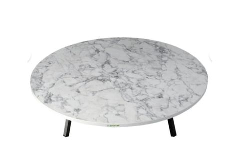 ALESTA BEYAZ DESENLİ KATLANABİLİR YER SOFRASI, 60 CM ÇAP, 21 CM YÜKSEKLİK