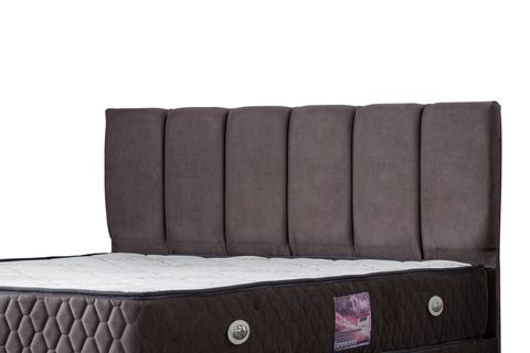 TETRA BAZA BAŞLIK VE DELUXE YATAK SETİ, ANTRASİT, 140X190