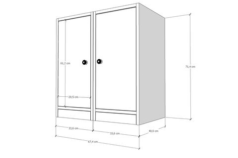 YUSUF KOMODİN, ÇİFT KAPAKLI VE BAZA AYAKLI, KMD-1029-Ç