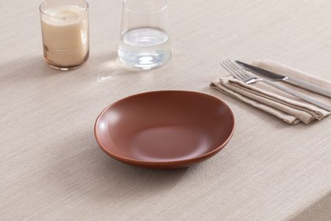 KİTCHEN ESSENTİALS STONEWARE MAT ÇUKUR YEMEK TABAĞI 22 CM, KİREMİT