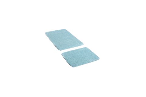 MİNO KAYDIRMAZ TABAN İKİLİ BANYO PASPASI, TURKUAZ, 60X100-50X60