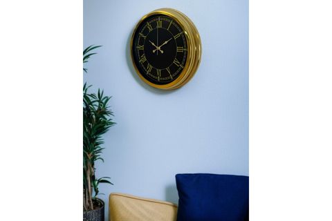 LUXURY GOLD METAL DUVAR SAATİ 40 CM