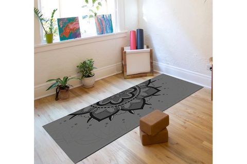 MARKAEV YOGA MATI, MANDALA DESENLİ, GRİ, 60X175
