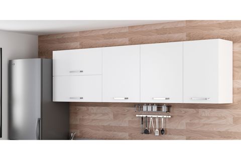 MİNAR 255 CM MUTFAK DOLABI BEYAZ 255-B2-ÜST MODÜL