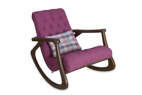 ASEDİA EKOL KAPİTONELİ SALLANAN SANDALYE, FUŞYA, DİŞBUDAK, CEVİZ AYAK