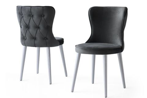 TUNA CHESTER AÇILIR YEMEK MASASI TAKIMI, GRİ, 75X120