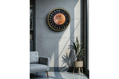 ESKİTME METAL 24 SAAT GÖSTERGELİ ÖZEL TASARIM DUVAR SAATİ 40 CM
