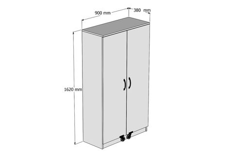 TANMOB BÜYÜK BOY ERZAK DOLABI ERC0102, 2 KAPILI, ÇAM
