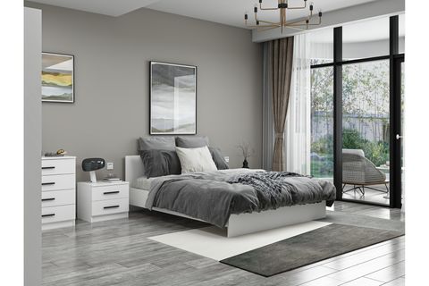 KALE210 YATAK ODASI TAKIMI, BEYAZ, SÜRGÜ KAPAKLI, SET 126