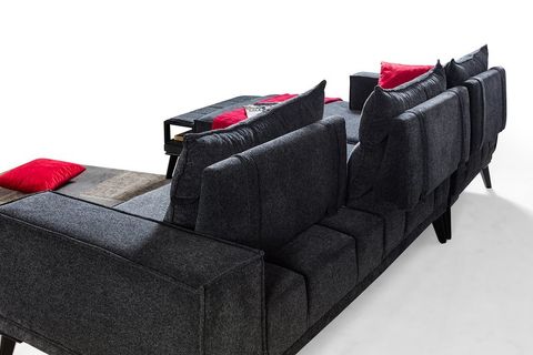 KRAFT DİNLENME KÖŞE KOLTUK TAKIMI, ANTRASİT, SAĞ KÖŞE