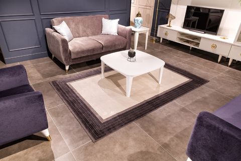 RİVA 8728 GRİ ANTRASİT MAKİNE HALISI 200X290