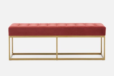 CAMRON GOLD METAL BENCH, KIRMIZI