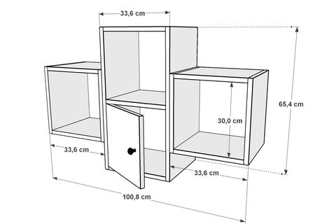 AYDIN KİTAPLIKLI RAF, DVR-1032-Ç