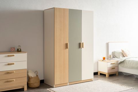 MOKİDO GARDIROP, 3 KAPAKLI, MEŞE YEŞİL