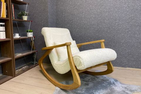 ASEDİA EKOL SALLANAN SANDALYE, TEDDY KREM, NATUREL AYAK