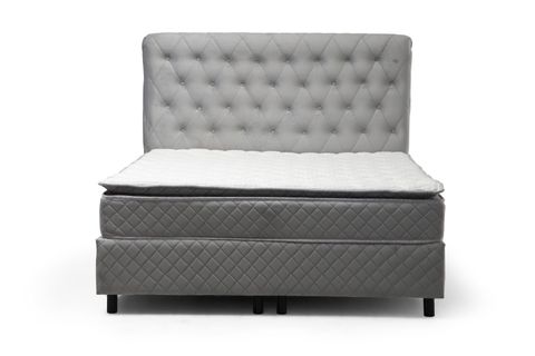 SONATA VASSİ TEK KİŞİLİK BAZA+BAŞLIK+YATAK, GRİ, 90X190