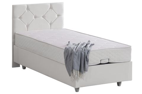 GLAMİS BAZA BAŞLIK VE YATAK SETİ, BEYAZ 140X190