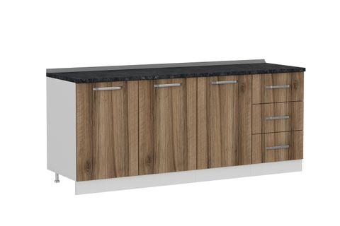 MİNAR 200 CM MUTFAK DOLABI BEYAZ DORE 200-D2-ALT MODÜL