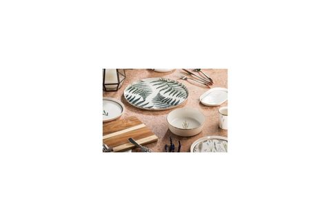 PORLAND BOTANİCAL DESEN DÜZ TABAK 21CM