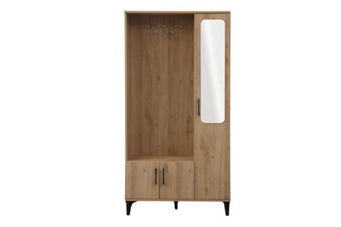 BLESK ASKILIKLI PORTMANTO VESTİYER, CEVİZ