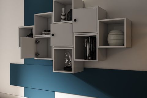 LEKSA MODÜLER 9 GÖZLÜ 3 KAPAKLI ÇOK AMAÇLI RAF SİSTEMİ VE KİTAPLIK