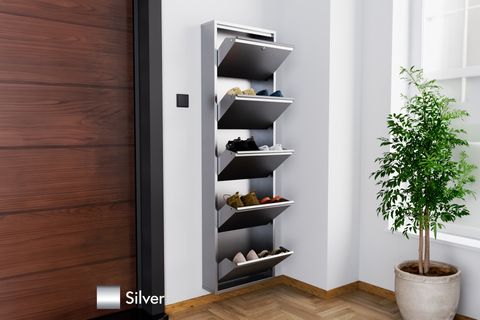 VEGA KİLİTLİ METAL AYAKKABILIK, SİLVER, 5 KAPAKLI