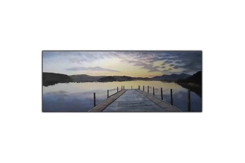 GÖL VE İSKELE ORİJİNAL YAĞLI BOYA TABLO