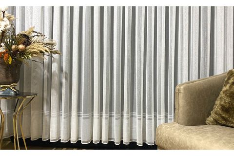 PER LA CASA KETEN BORELİ DÜZ  TÜL PERDE 1/2,5 ORTA PİLE 680X250