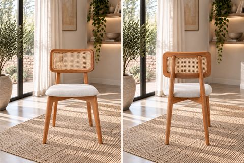 PARİS MASA ZİON SANDALYE, BEYAZ, NATURAL, 130X80