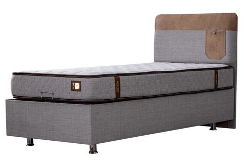 HAPPY BAZA BAŞLIK VE ORTHOSOFT YATAK SETİ, KAHVERENGİ, 100X200