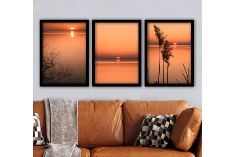 TABLO CENTER ÜÇLÜ TABLO SETİ, SİYAH ÇERÇEVE, 35X45, 3SC55