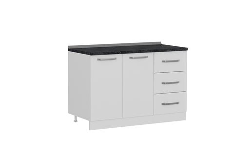 MİNAR 125 CM MUTFAK DOLABI BEYAZ 125-B2-ALT MODÜL