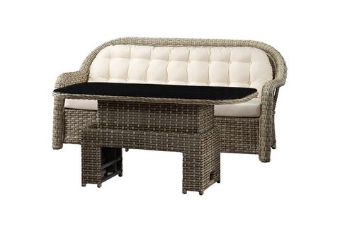 BAHÇEMO LYON ÜÇLÜ MASALI BAHÇE TAKIMI, KAHVERENGİ, 1316