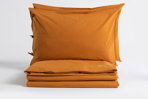 LUNA COZY YIKANMIŞ PAMUKLU NEVRESİM SETİ, ÇİFT KİŞİLİK, KİREMİT