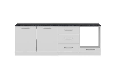 MİNAR 240 CM MUTFAK DOLABI BEYAZ 240-B7-ALT MODÜL