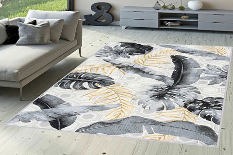 ROVİGO HOME DİJİTAL BASKI YIKANABİLİR KAYMAZ TABAN SALON HALISI  RVG1710 80X150