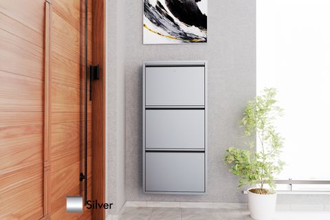 VEGA KİLİTLİ METAL AYAKKABILIK, SİLVER, 3 KAPAKLI