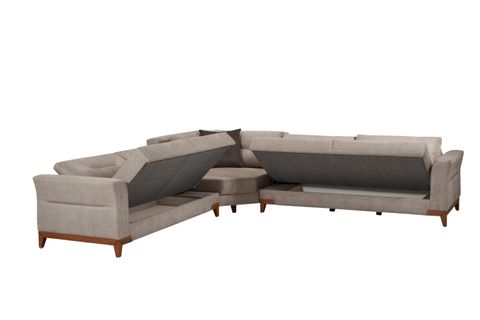 CROSBY ÇİFT BAZALI KÖŞE KOLTUK, KREM, SOL KÖŞE