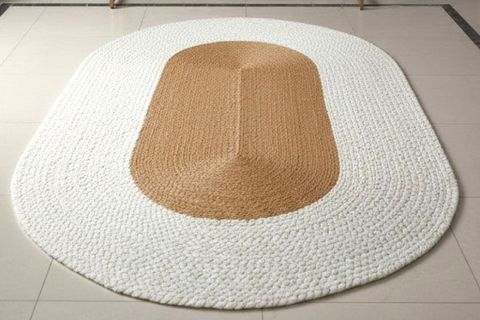 ZENİH OVAL HALI, NATURAL BEYAZ, 80X150 CM